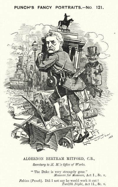 Soco cartoon: Algernon Bertram Freeman-Mitford de Edward Linley (after) Sambourne