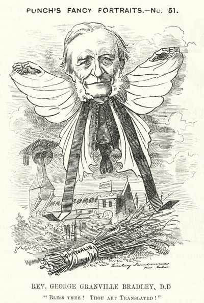 Soco cartoon: George Granville Bradley, divino inglês, estudioso e reitor de Westminster (gravura) de Edward Linley (after) Sambourne