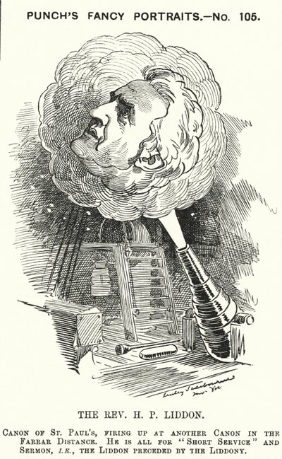 Soco cartoon: Henry Liddon, teólogo inglês (gravura) de Edward Linley (after) Sambourne