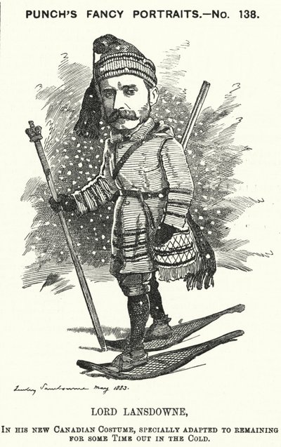 Soco cartoon: Henry Petty-Fitzmaurice, 5º Marquês de Lansdowne, político britânico e Governador Geral do Canadá (gravura) de Edward Linley (after) Sambourne