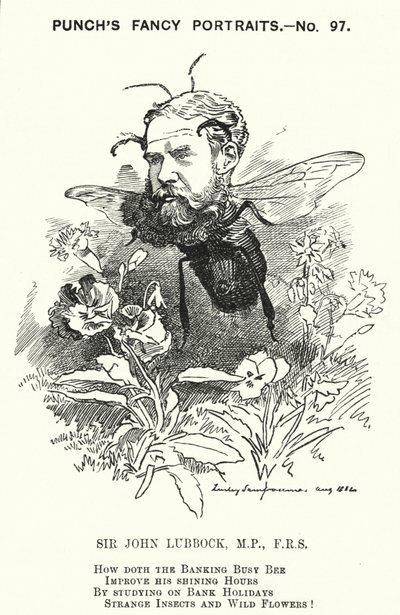 Desenho animado de soco: John Lubbock de Edward Linley (after) Sambourne