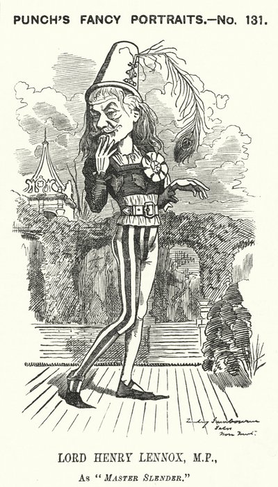 Soco cartoon: Lord Henry Lennox, político conservador inglês (gravura) de Edward Linley (after) Sambourne