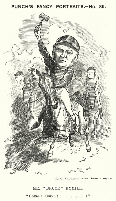 Soco cartoon: Sr. "Bruce" Rymill (gravura) de Edward Linley (after) Sambourne