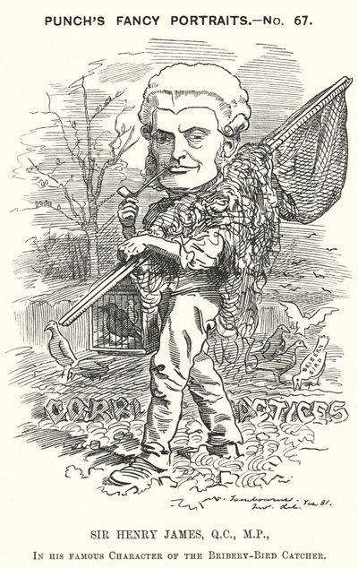 Soco cartoon: Sir Henry James de Edward Linley (after) Sambourne