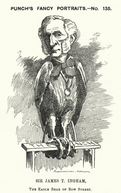 Soco cartoon: Sir James Taylor Ingham, advogado inglês e magistrado da polícia (gravura) de Edward Linley (after) Sambourne