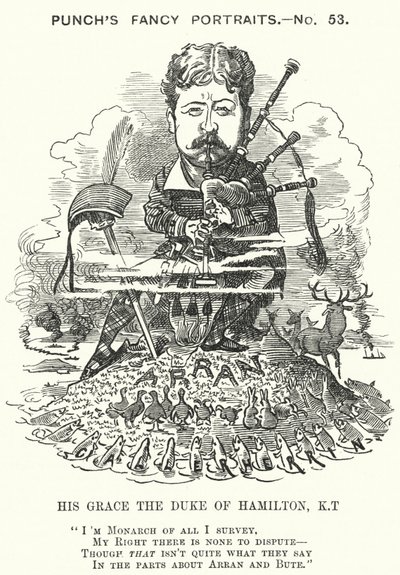 Soco cartoon: William Douglas Hamilton de Edward Linley (after) Sambourne