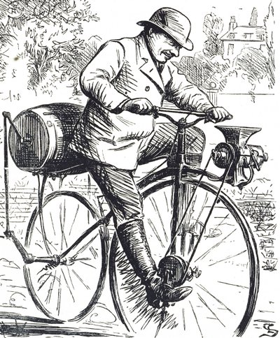 Desenho animado representando uma moedora de café de Edward Linley Sambourne