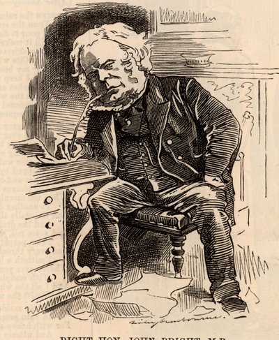Desenho animado de John Bright de Edward Linley Sambourne