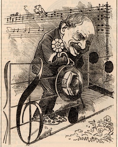 Desenho animado de Julius Benedict de Edward Linley Sambourne