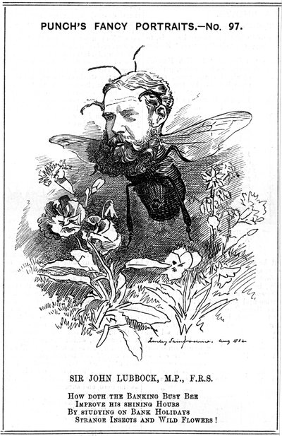 John Lubbock, primeiro Barão Avebury, banqueiro inglês, arqueólogo, naturalista e político, 1882 de Edward Linley Sambourne