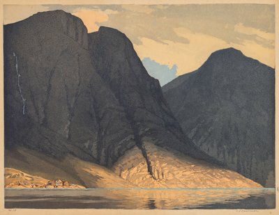 [Vista da Montanha com Água] de Edward Louis Laurenson