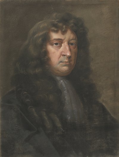 Samuel Butler (1612-1680), o autor de Hudibras (pastel sobre papel) de Edward Lutterell