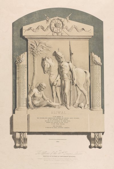 Aliwal memorial, Catedral de Canterbury, 1848 por volta de de Edward M. Richardson