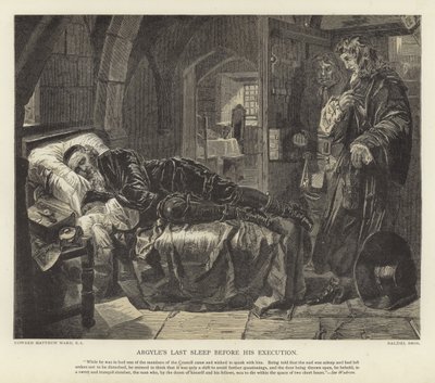 O último sono de Argyle antes de sua execução de Edward Matthew Ward