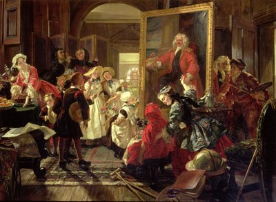 O estúdio de Hogarth em 1739 de Edward Matthew Ward