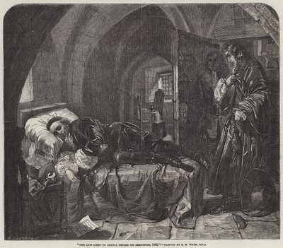 O último sono de Argyll antes de sua execução, 1685 de Edward Matthew Ward