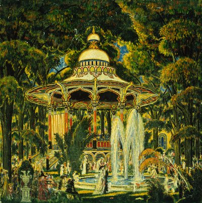 Gazebo no Central Park (óleo sobre tela) de Edward Middleton Manigault
