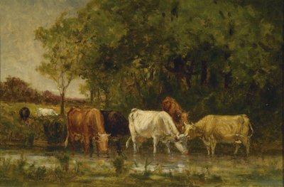 Vacas em Paisagem de Edward Mitchell Bannister