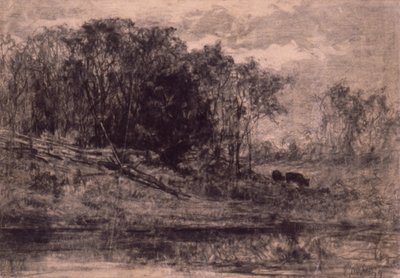 Vacas na floresta de Edward Mitchell Bannister