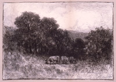 Paisagem com três vacas de Edward Mitchell Bannister