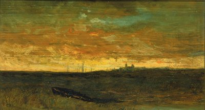 Cena do pôr do sol de Edward Mitchell Bannister