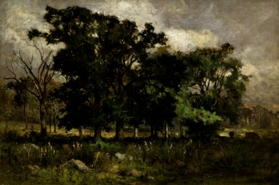 Paisagem de árvores, 1877. de Edward Mitchell Bannister