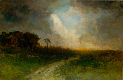 Sem título (paisagem, homem a cavalo) de Edward Mitchell Bannister