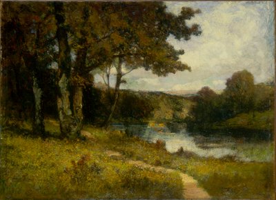 Sem título (paisagem, árvores perto do rio) de Edward Mitchell Bannister