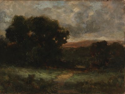 Sem título (paisagem com prado e árvores) de Edward Mitchell Bannister