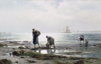 Coletores de ostras, 1883 de Edward Moran