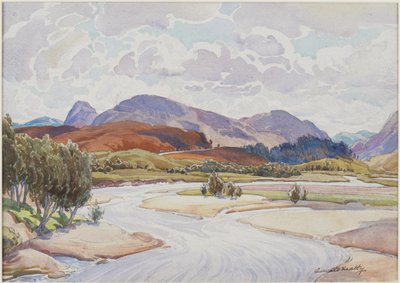 Sobre o Spey, c.1935 (aguarela) de Edward Mossforth Neatby