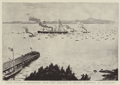 Partida de Lord Onslow da Nova Zelândia, uma calorosa despedida em Auckland de Edward Payton
