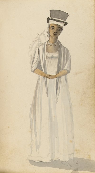 Retrato de uma senhora das Índias Ocidentais, início do século XIX (aguarela) de Edward Pelham Brenton