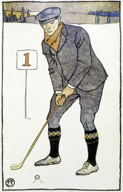 Calendário: "Calendário de Golfe", de Edward Penfield. de Edward Penfield
