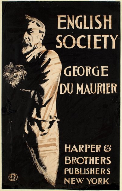 Sociedade inglesa, de George du Maurier, Harper & Brothers, editores de Edward Penfield