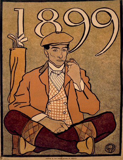 Calendário de Golfe, de Edward Penfield, cartaz de Edward Penfield