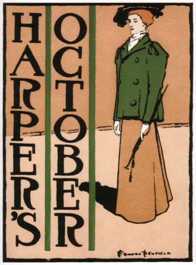 Harpistas, outubro de 1895 de Edward Penfield