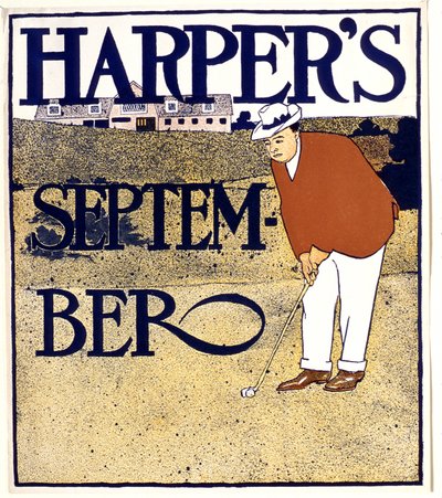 Homem a jogar golfe, setembro, Harper