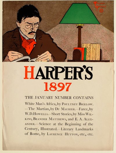 Homem a ler, janeiro de 1897, Harper