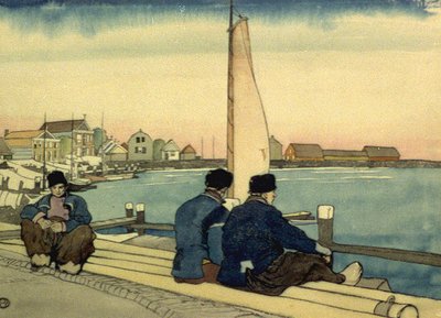 À espera de vento e maré de Edward Penfield