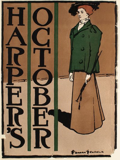 Mulher de fato verde e castanho, Harper
