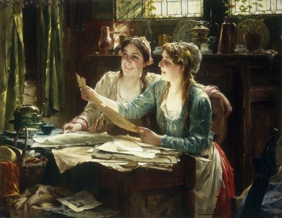 O Folio Antigo (óleo sobre tela) de Edward Portielje
