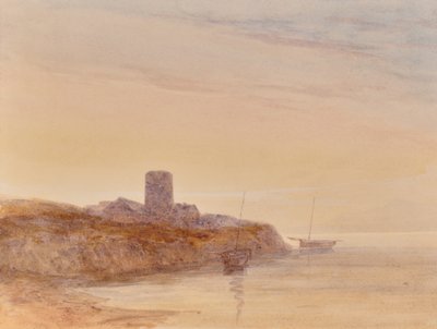 Seascape com torre de Edward Pretty
