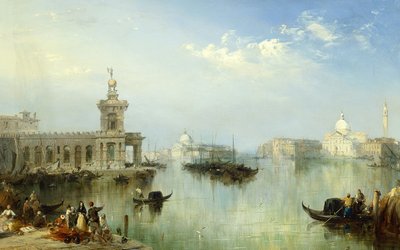 Uma Vista de Veneza (óleo sobre tela) de Edward Pritchett