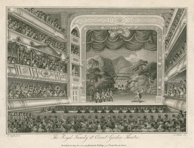 A família real no Covent Garden Theatre, em Londres de Edward Pugh