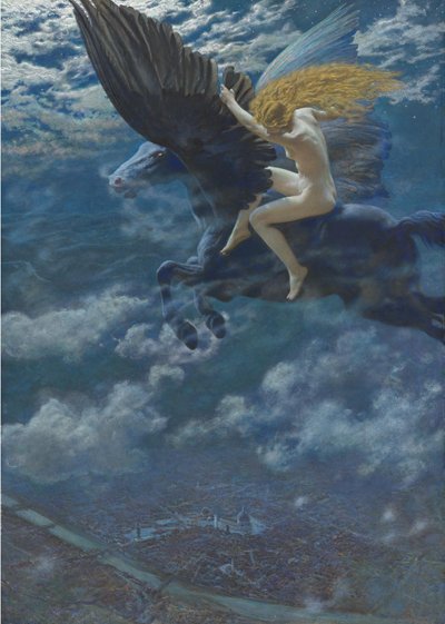 Idílio dos Sonhos A Valquíria, c. 1902 de Edward Robert Hughes