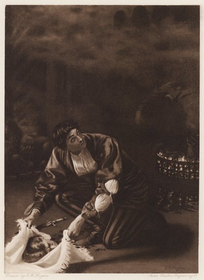 Il Pecorone: Dia IX, Novela I, O Mestre Ladrão (litho) de Edward Robert Hughes