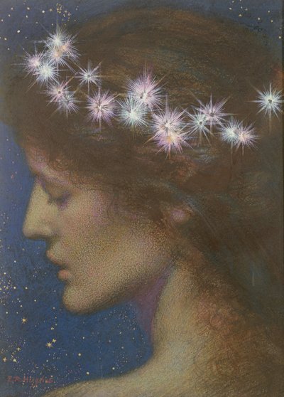 Noite (wc e bodycolour no papel) (ver 48895) de Edward Robert Hughes