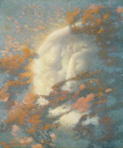 Pack Clouds Away e Welcome Day (wc e tinta dourada sobre papel) de Edward Robert Hughes