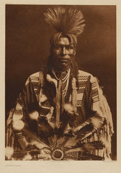 [Um homem Piikani vestido com trajes tradicionais] de Edward S. Curtis